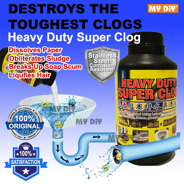 DIYHARDWARESTATION Heavy Duty Super Clog Remover Clog Free For Toilet