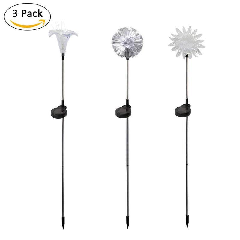 3 Chiếc Mỗi Bộ Bông Tuyết Hoa Hướng Dương Đèn Đèn Cảnh Quan Năng Lượng Mặt Trời Lily