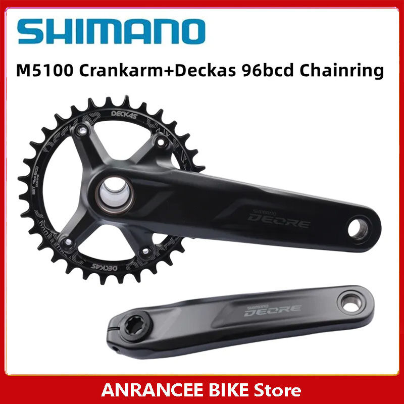 Shimano Deore M5100 Crankset With Deckas 96BCD Chainring MTB M5100