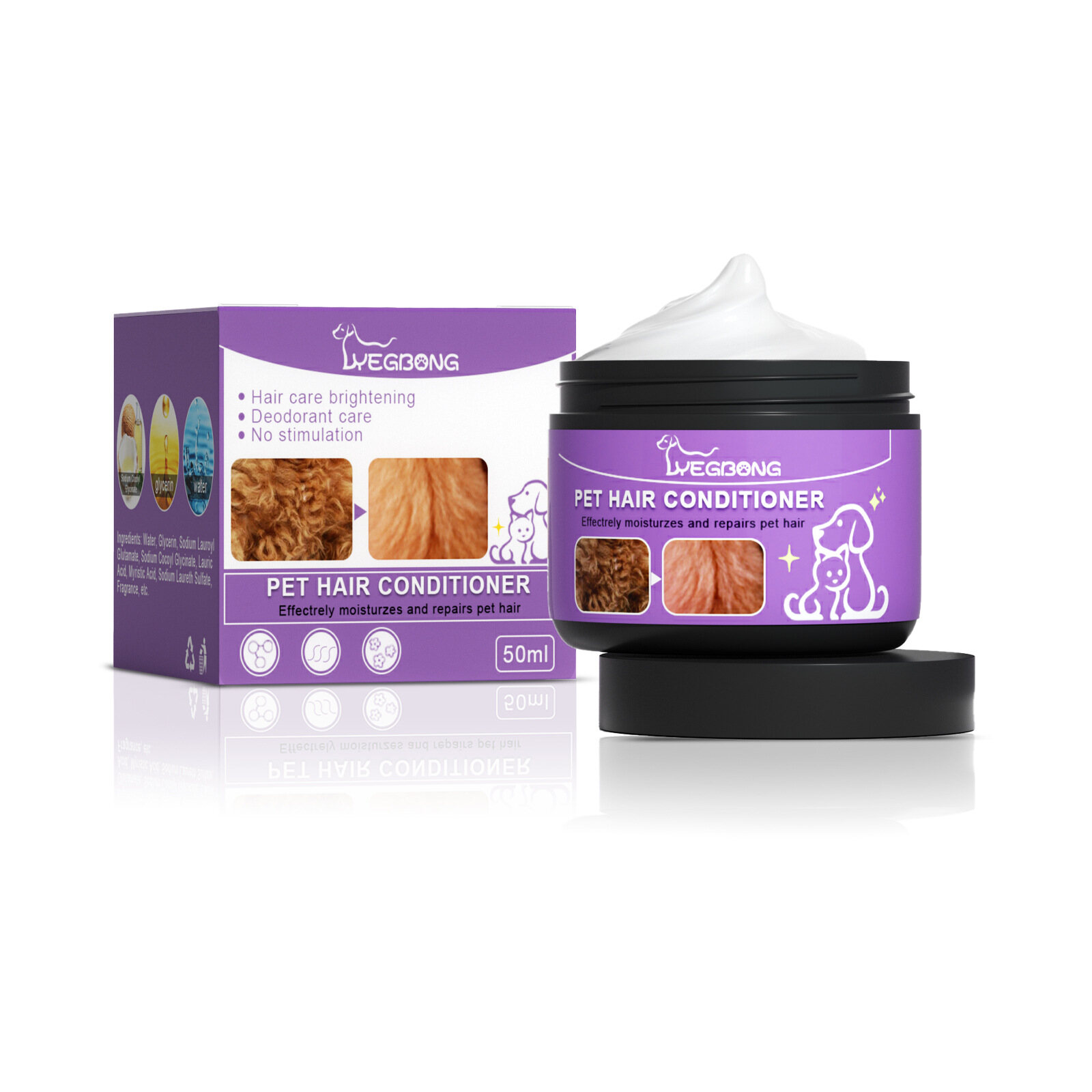 Teeker Pet Conditioner Pet Conditioner Soft And Non-knotted Cats And Dogs Hair Care Oil Cream