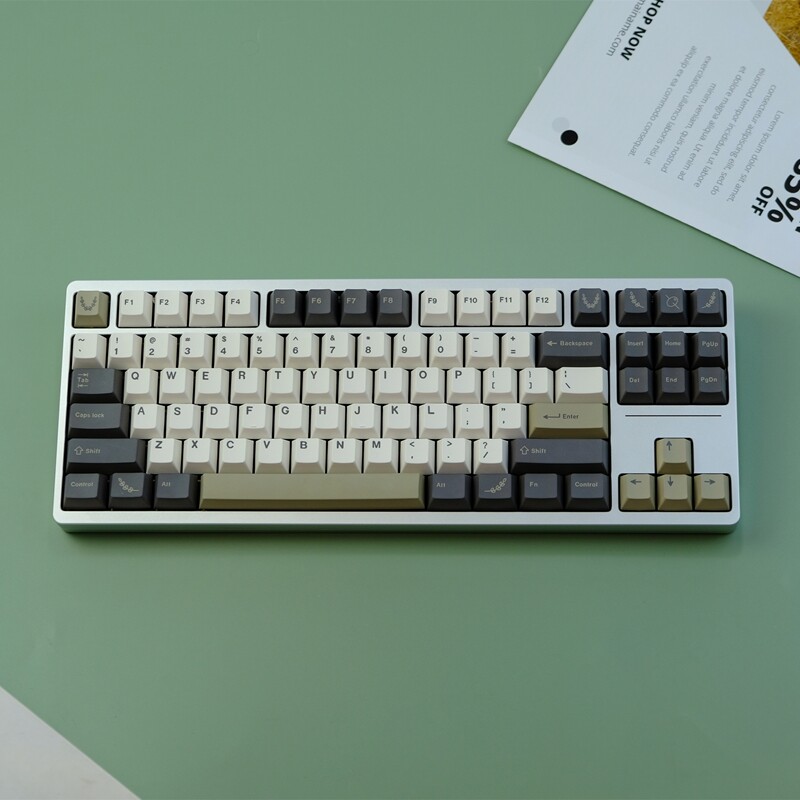 Gmk olive keycap 129 keys cherry profile pbt five-sided sublimation keycaps for cherry mx switch mechanical keyboard keychron/rk61/gk61/anne pro 2