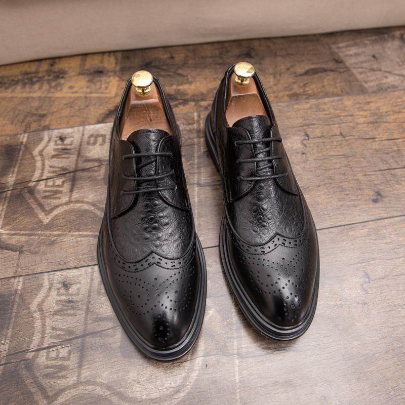 Men/'s Oxfords Lace up Flats Leather Shoes Dress Formal Wedding Business Shoes