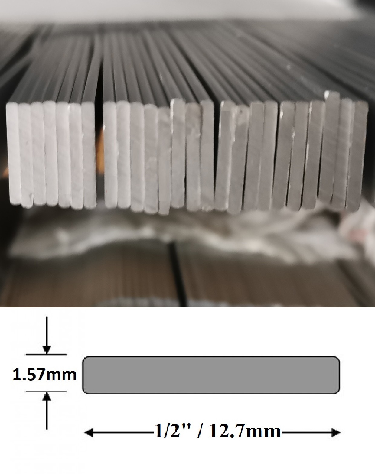 Aluminium Flat Bar 1 2 12 7mm X 1 57mm X 20ft 6m 铝扁条 Lazada