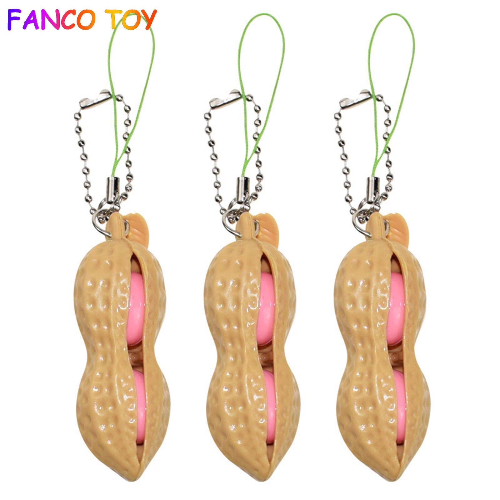 3 Món Đồ Chơi Pop It Fidget Móc Khóa Hình Đậu Phộng Dễ Thương Để Đồ Chơi Văn Phòng Cải Thiện Lo Lắng, Lúm Đồng Tiền Đơn Giản Cho Bé Trai Unisex Để Giảm Căng Thẳng