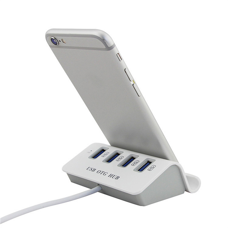 Bộ chuyển đổi cáp USB 2.0 OTG 4 cổng Hub Type C Hub Micro USB HUB mở rộng cho điện thoại thông minh, máy tính bảng có chức năng OTG