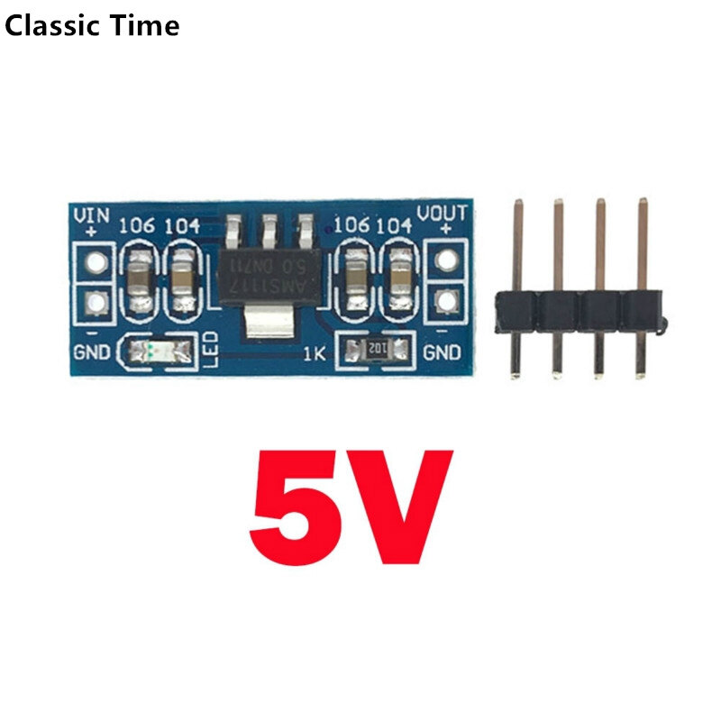 5pcs ams1117-5.0v dc 6.0v -12v to 5v ams1117-3.3v 4.5v - 7v to 3.3v step down power supply module