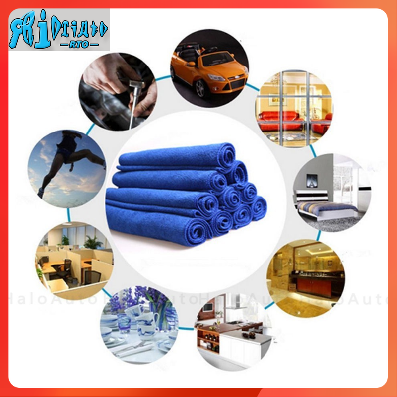 RTO 【Ready Stock】Soft Auto Car Microfiber Wash Cloth Cleaning Towels