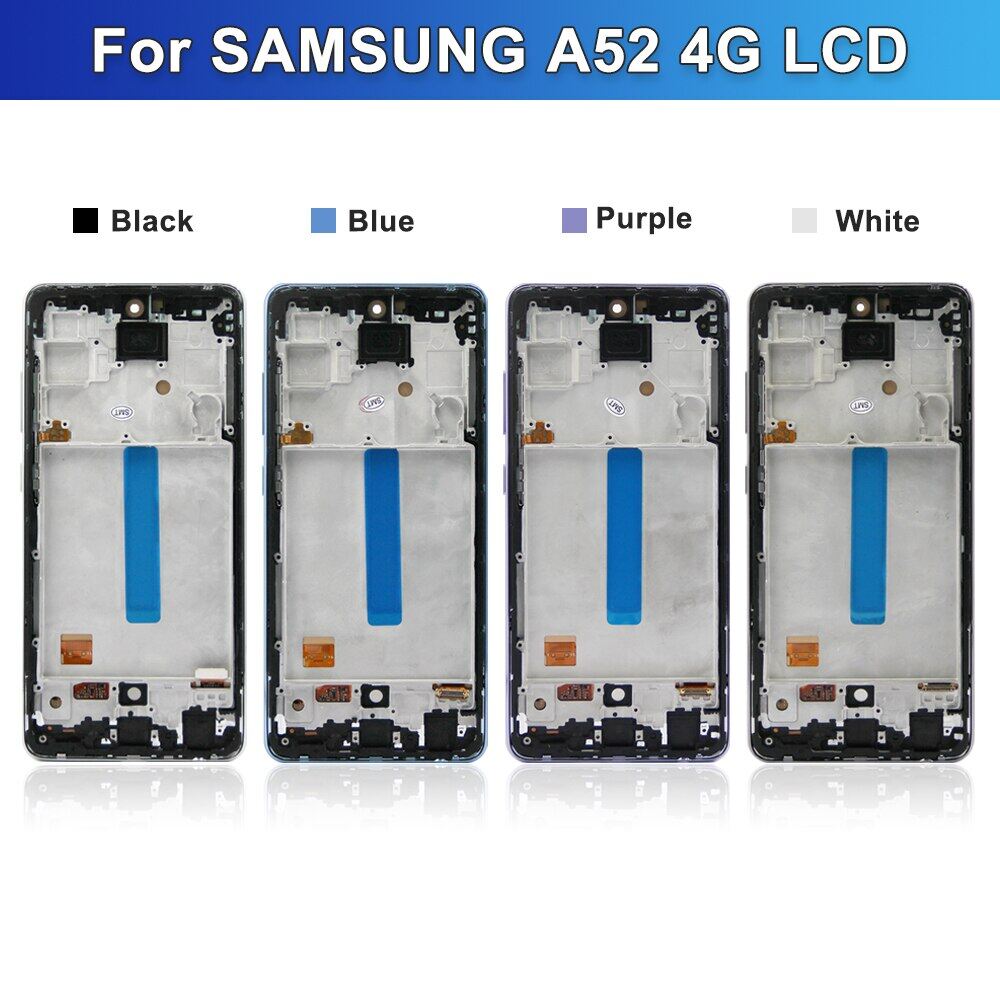Super AMOLED For Suitable For Samsung Galaxy A52 4G LCD Display Touch Screen With Frame For Suitable For Samsung A52 4G A525 A525F A525M Digitizer Parts