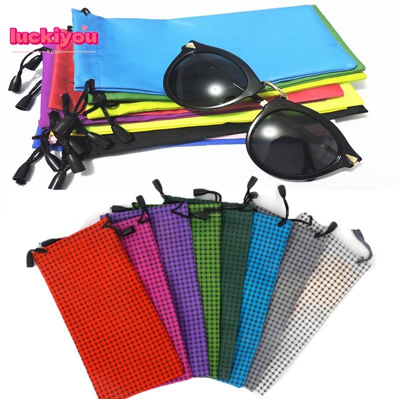 [Giá bán buôn] Kính mát vải tổng hợp Microfiber cao cấp chống thấm nước chống bụi túi đựng kính mềm mại bền chắc đầy màu sắc túi lưu trữ