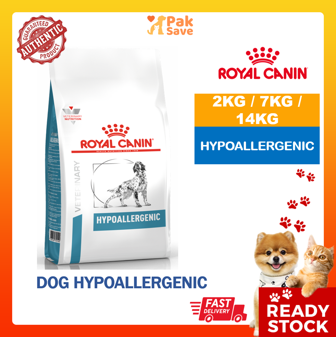 Royal Canin Dog Hypoallergenic 2kg 7kg 14kg Veterinary Diet