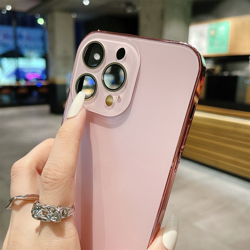 Mạ sang trọng viền mờ Ốp điện thoại cho Iphone 14 13 12 11 Pro Max 14 Plus 13 14 Pro Max bảo vệ máy ảnh mặt sau cứng bằng nhựa PC Bìa