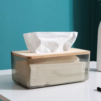 Wick House Nordic Minimalist Creative Tissue Box Home Living Room Dining Storage Box Ins Transparent