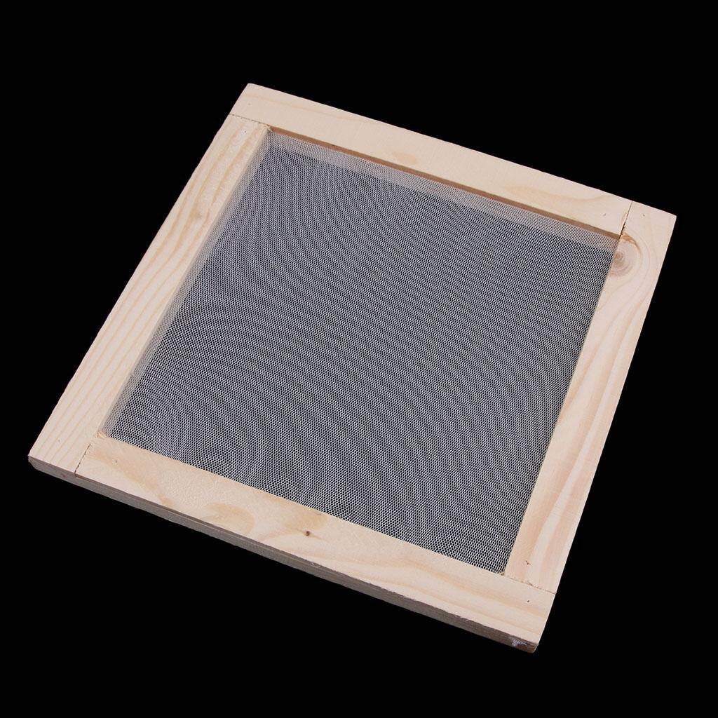 Perfeclan Natural Wood Rectangular Frame with Mesh for Paper Recycling Paper Making Dried Flower Paper Handicrafts Papermaking Mould DIY Tools