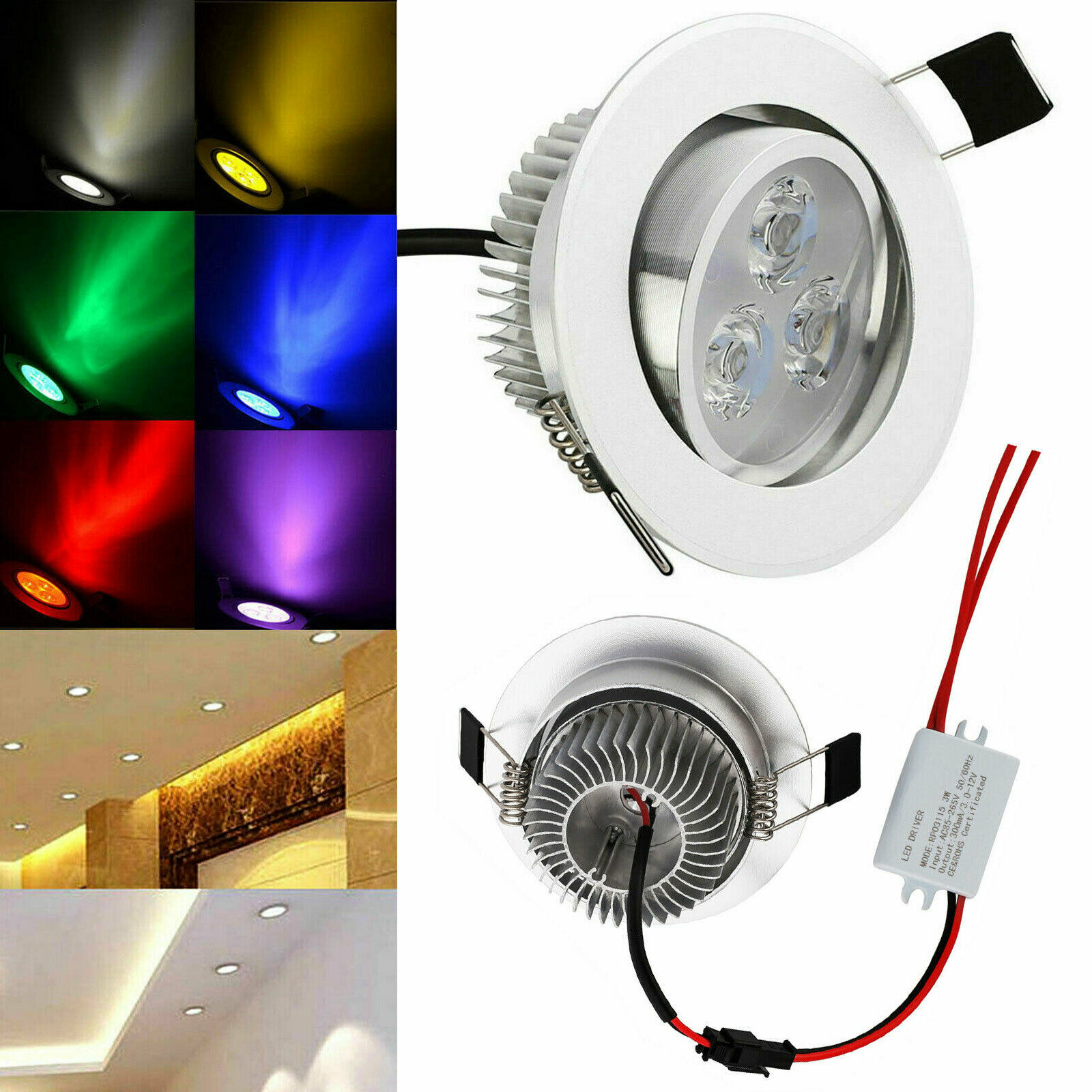 HOME MI 6W Dimmable LED Ceiling Downlight Lamp Spotlight Recessed Panel Lamp Bulb With Driver AC85-265V AC220V 8 Colors