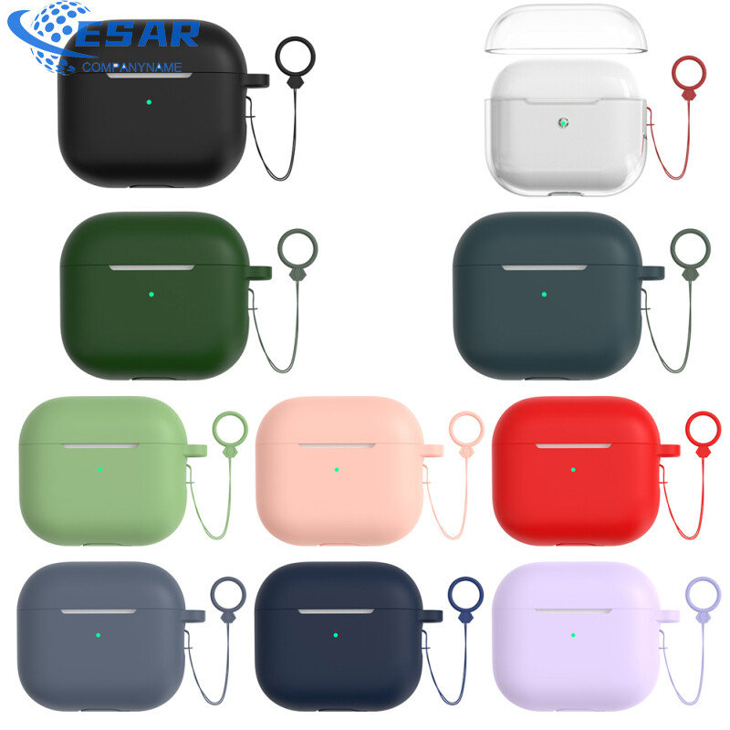 Ready Stock Silicone Cover Case Compatible For Airpods Pro 2 Bluetooth-compatible Headset (with Lanyard Carabiner)
