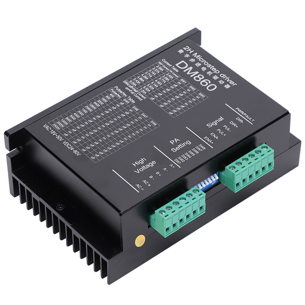 Stepper Motor Driver DM860 Aluminium Alloy Stepper Drives Durable High Security