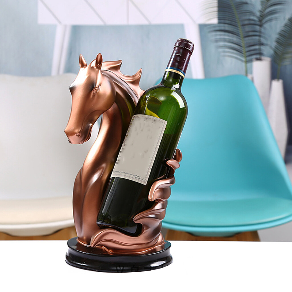Baoblaze Wine Rack Modern Single Bottle Storage Shelf for Countertop Wedding Kitchen Cellar Decor Gift Wine Cabinet