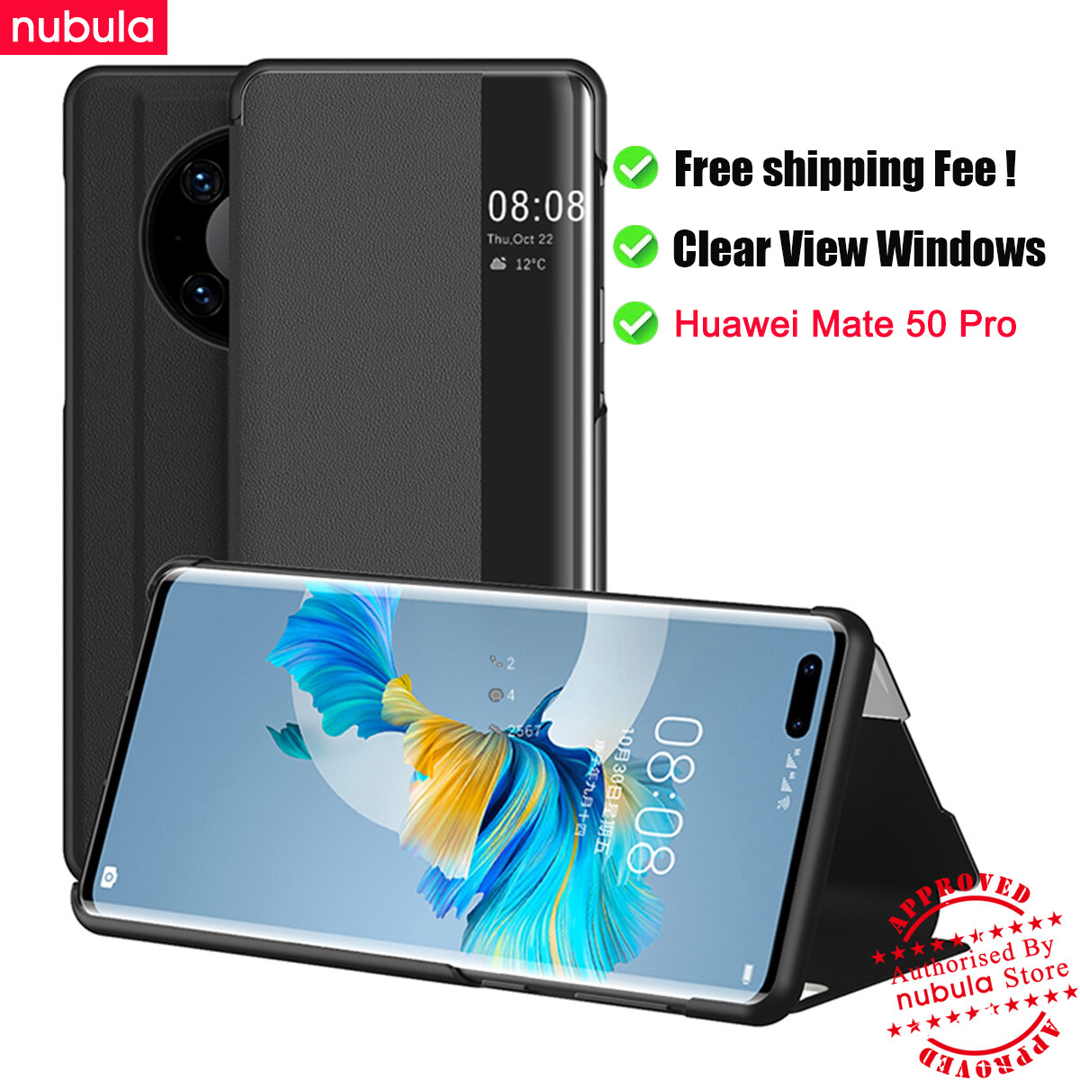 huawei mate 50 pro smart view flip cover