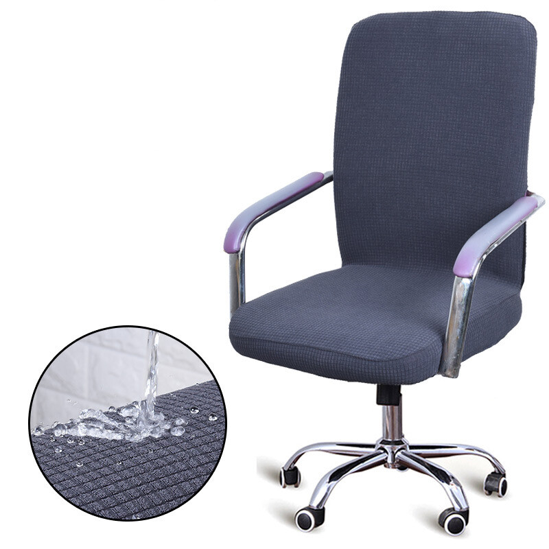 New 9 Colors Modern Spandex Computer Chair Cover Polyester Elastic Fabric Office Rotating Computer Desk Seat Chair Cover Easy Washable Removeable Slipcovers