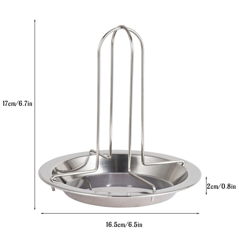 Vertical Roaster Chicken Holder, Vertical Roaster Chicken Holder Folding Roaster Chicken Holder with Drip Pan for Oven