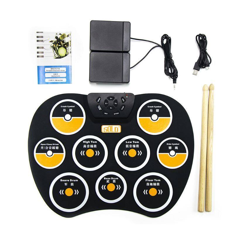 Silicone Cầm Tay Cuộn Trống Điện Tử Trẻ Em Bộ Gõ Nhạc Cụ Người Mới Bắt Đầu Công Cụ Chàng Trai Cô Gái Quà Tặng Giáng Sinh