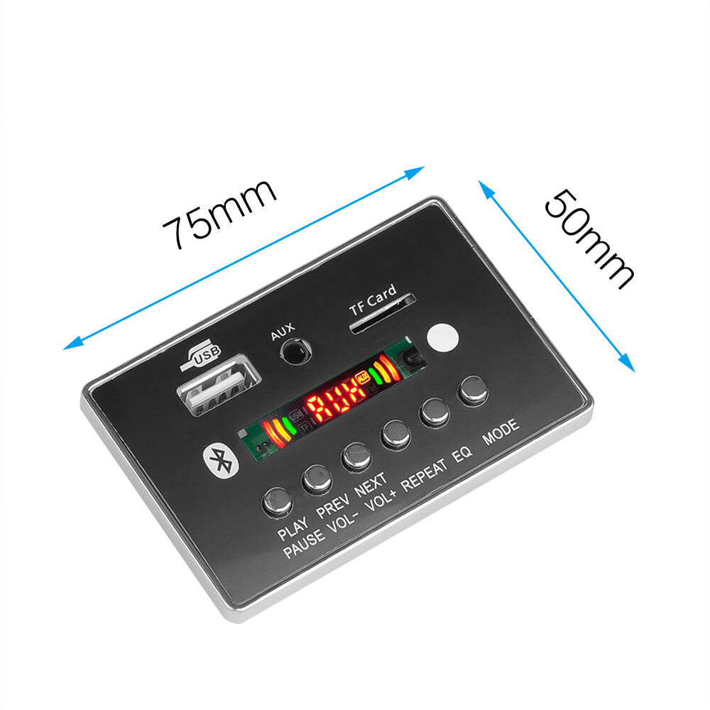Mô-đun Giải Mã MP3 Bluetooth 5.0 Mô Đun Bảng Mạch Từ Xa USB FM 5V 12V Cho Xe Hơi Máy Phát MP3 USB WMA WAV Khe Cắm Thẻ TF