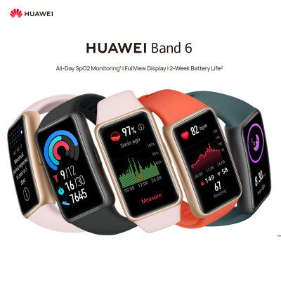HUAWEI Band 6 FRA-B19 1.47นิ้ว AMOLED FullView หน้าจอ Sleep/Menstrual
Cycle การตรวจสอบ2สัปดาห์ Endurance 5ATM กันน้ำ96โหมดการเคลื่อนไหวขนาดใหญ่หน้าปัด
Breath การฝึกอบรมนาฬิกาสมาร์ทวอชสไตล์กีฬาใช้งานร่วมกับ Android IOS