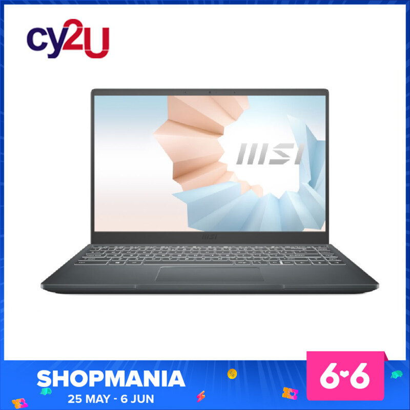 MSI Modern 14 B4MW-291 14 FHD Laptop - Carbon Gray (AMD Ryzen 3 4300U, 8GB RAM, 256GB SSD, AMD Radeon Graphics, Win10) + Free MSI Sleeve Bag Malaysia