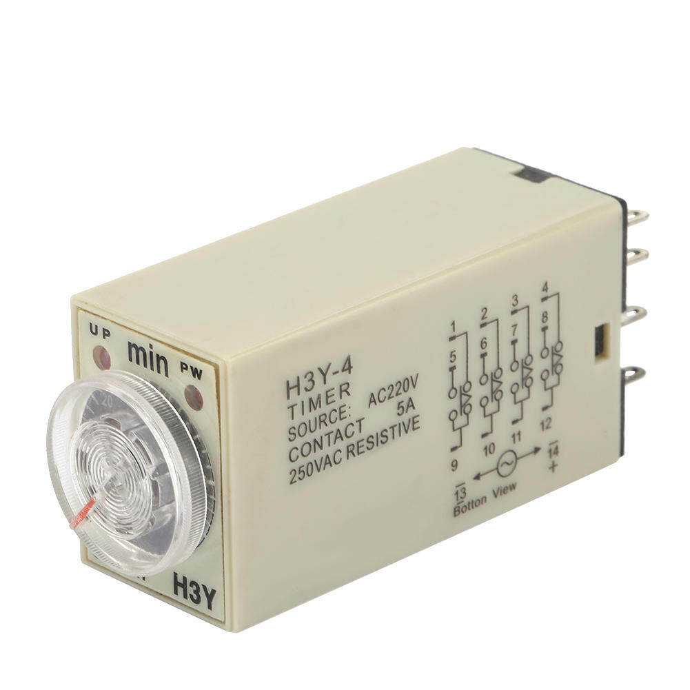 Zonejoy H3Y-4 Rơle hẹn giờ điện trên bộ hẹn giờ Rơle hẹn giờ 0-60 phút Rơle đo thời gian AC 220V 5A