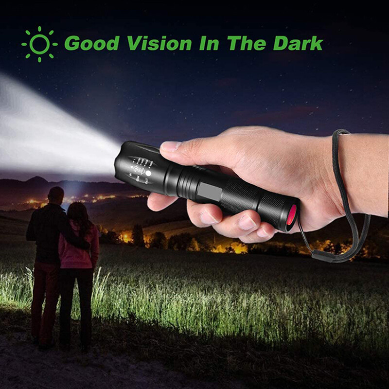 LED Flashlight T6 Tactical Flash Light Mini Torch Lanterna Zoomable Waterproof Flashlight Bike
