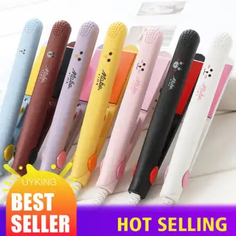 Mini Portable Electric Splint Flat Iron Ceramic Hair Curler