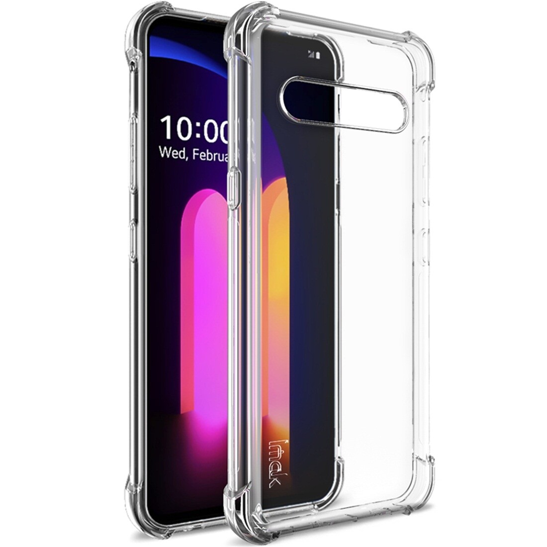 For lg v60 thinq 5g imak all-inclusive shockproof airbag tpu protective case, with screen protector