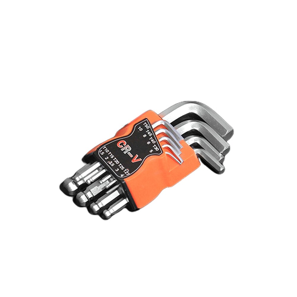 9Pcs/Set Double End L Shape Screwdriver Hex Allen Wrench Ball Head Spanner Tools