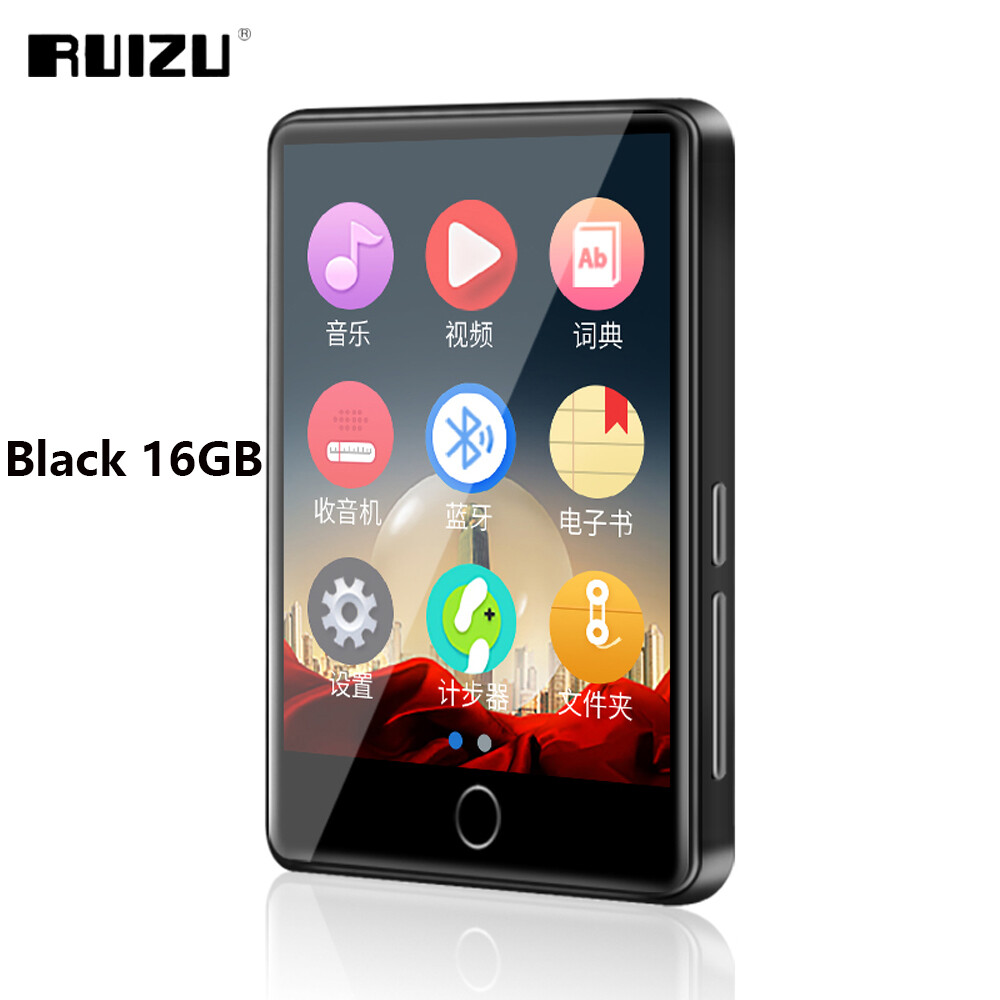 RUIZU M7 Metal Bluetooth 5.0 MP4 Player 8GB 16GB Mp3 Music Player Built-in Speaker 2.8 inch Full Touch Screen HIFI Lossless Sound Quality With E-Book Recording Radio Video Pedometer Support FM Radio