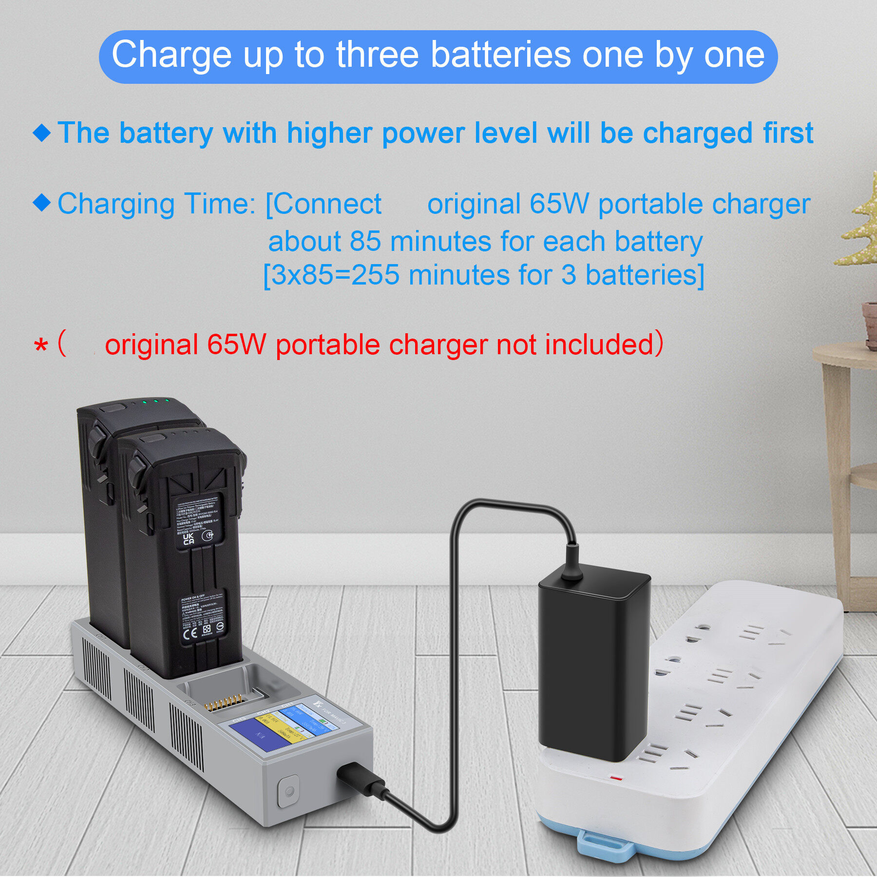 Bộ Sạc Hiển Thị Kỹ Thuật Số Cho DJI MAVIC 3 Phụ Kiện Sạc USB