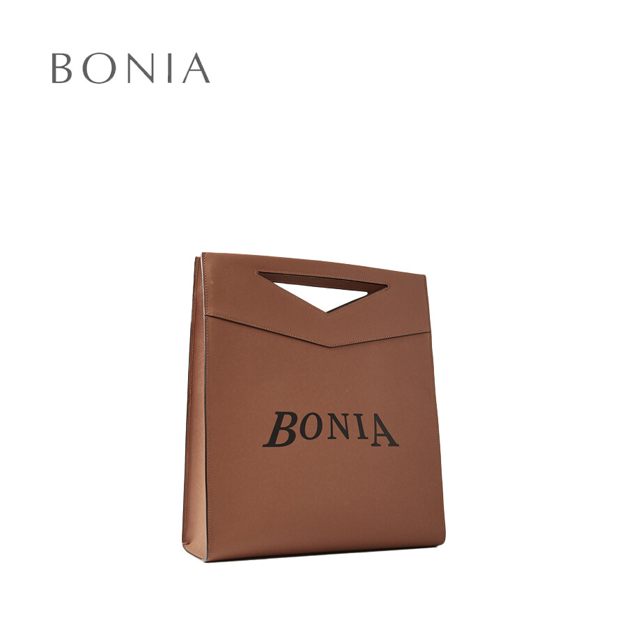 Bonia Paper Bag Bonia Copper Placard Large Tote Bag Safiano