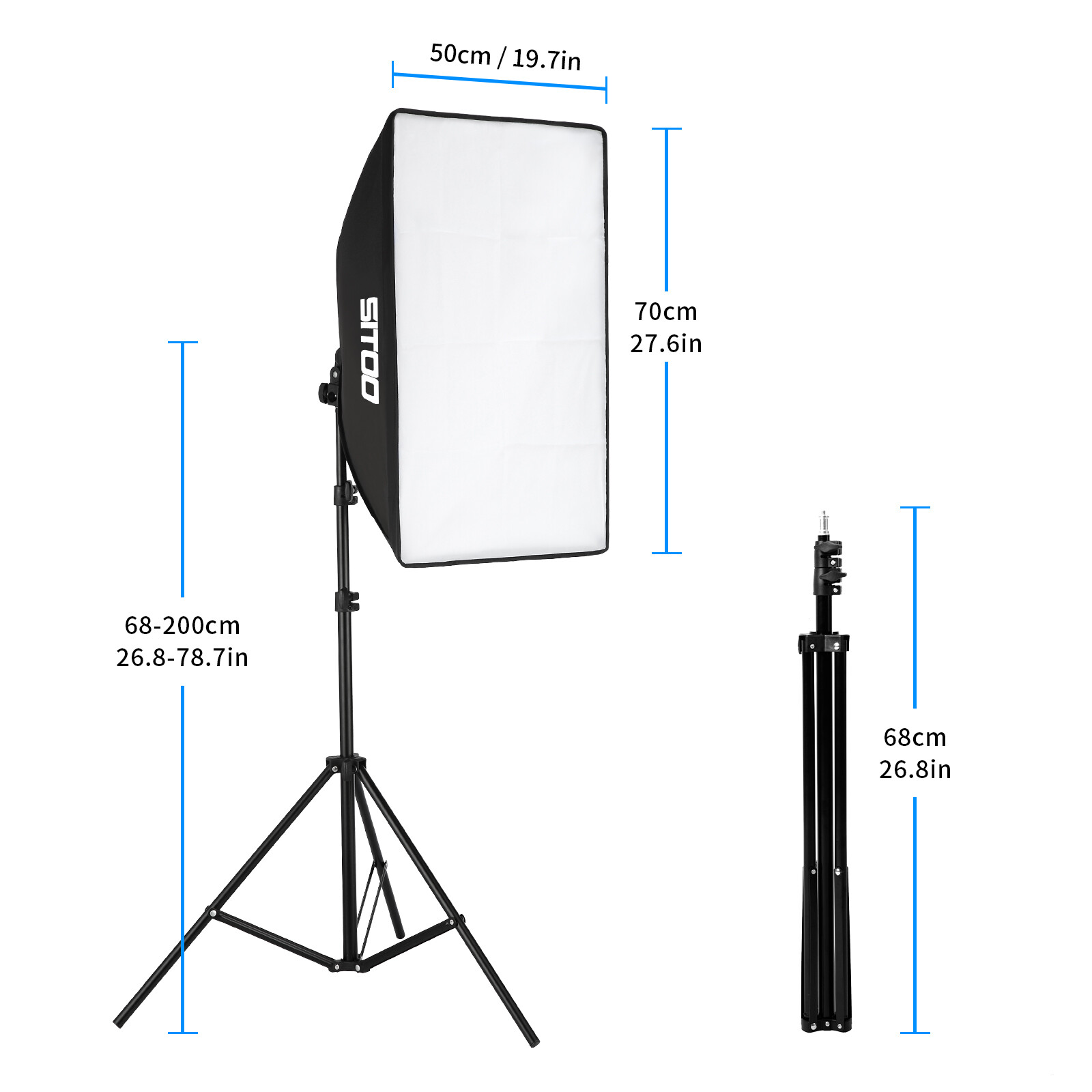 Selens 2X 135W LED hộp mềm Softbox chụp ảnh chiếu sáng liên tục Kit đứng Studio