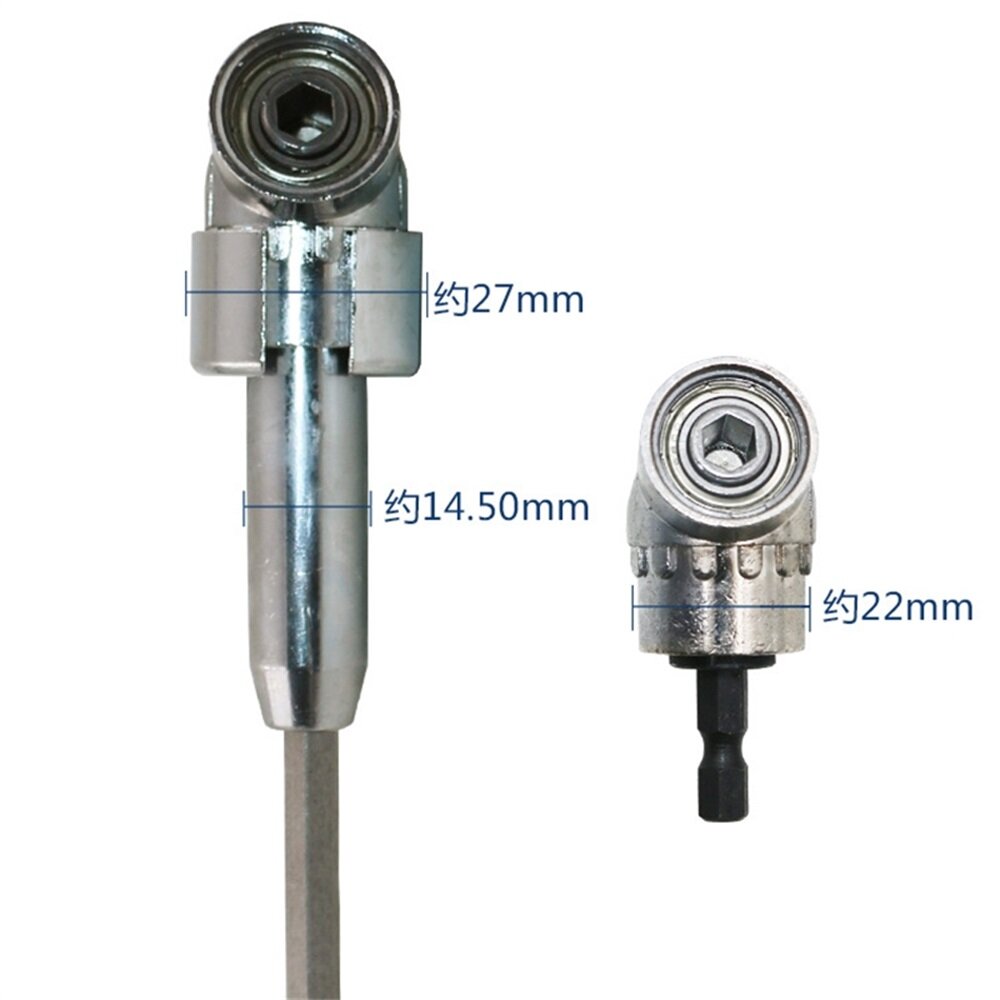 LangTu 105 độ góc phải mũi khoan Ổ cắm kéo dài cho góc chặt chẽ với nam châm mạnh 1/4 inch tuốc nơ vít lục giác góc cạnh bit chủ