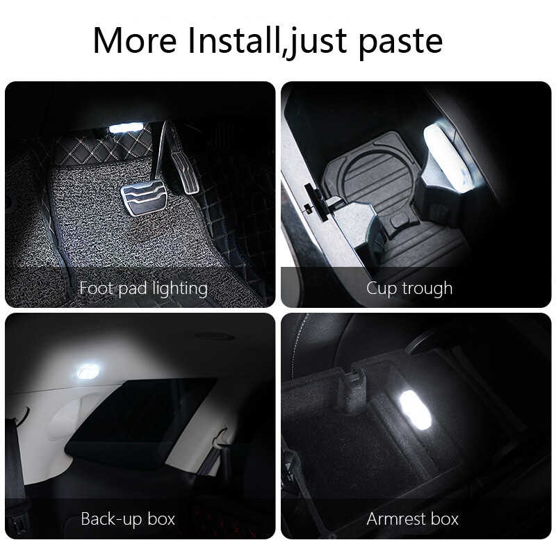 Universal Car LED Touch Light Wireless Reading Light Trunk Light USB Charging High-brightness LED Night Light