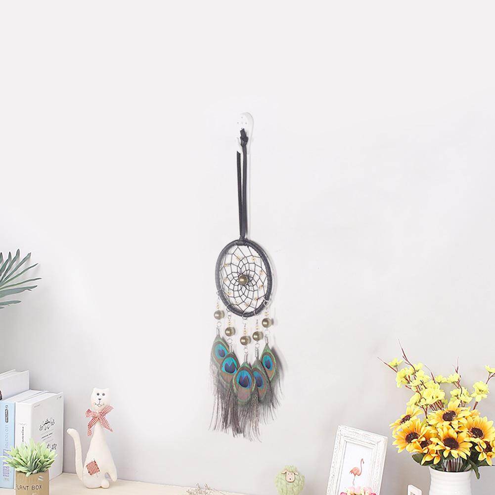 Peacock Feathers Handmade Dreamcatcher Craft Dream Catcher Net Home Decor