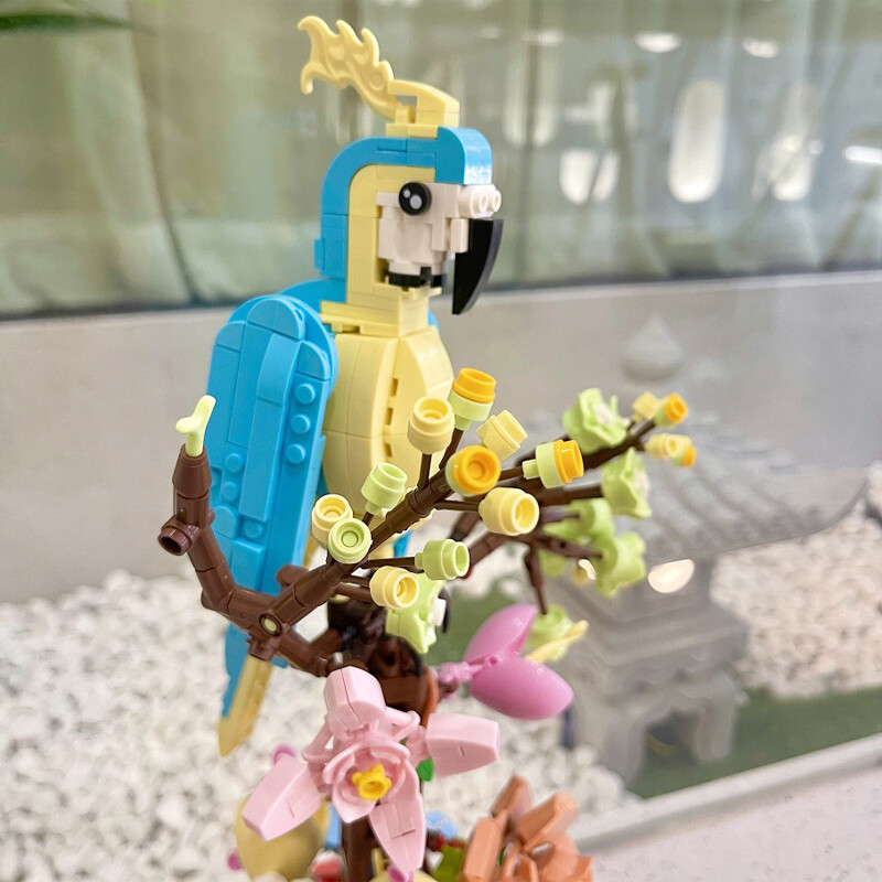 Building block flower puzzle building toy decoration gift Assembling assembling building block scene simulation animal office home, educational Stem toys, toy for kids