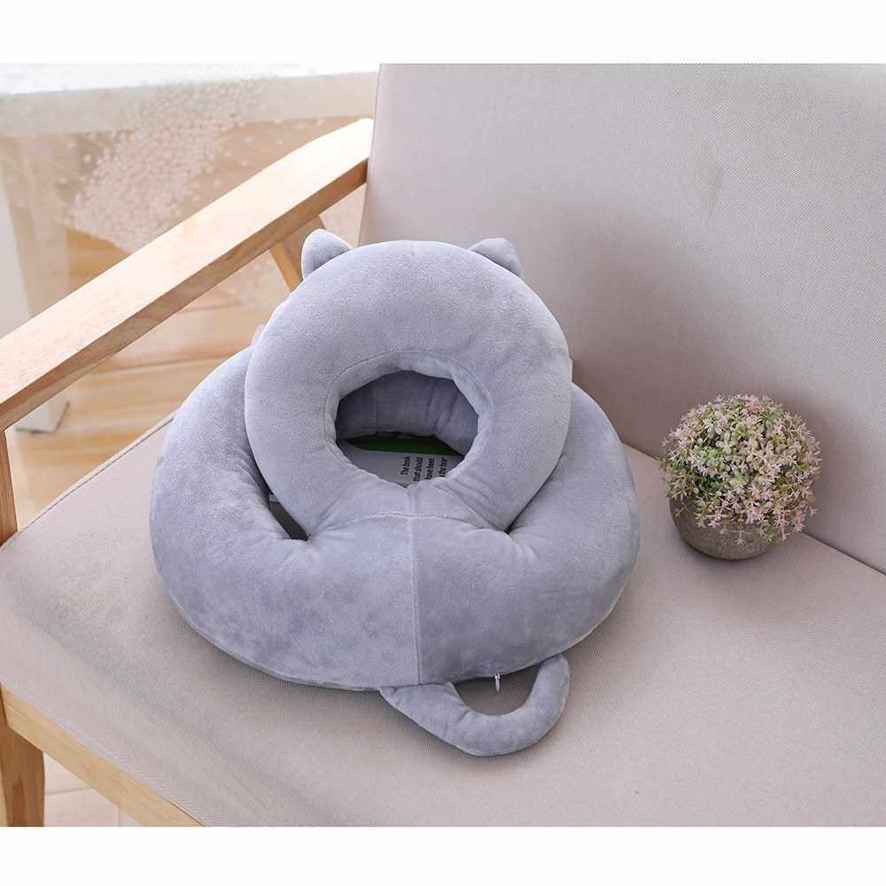Double Layer Desk Nap Pillow With Arm Rest Plush Face Down