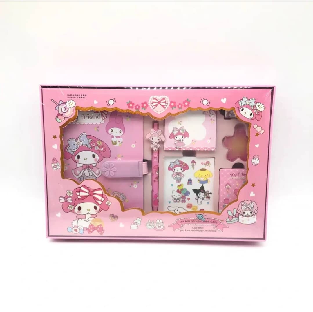 Happy Littles Kawaii Stationery Set Sanrio Kuromi Melody Cinnamaroll ...