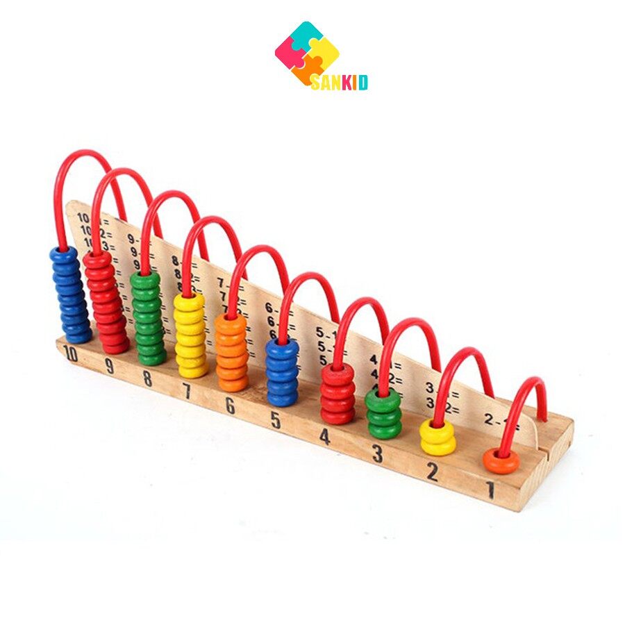[Hoàn Tiền 10%]Bảng tính cầu vồng - Đồ chơi gỗ