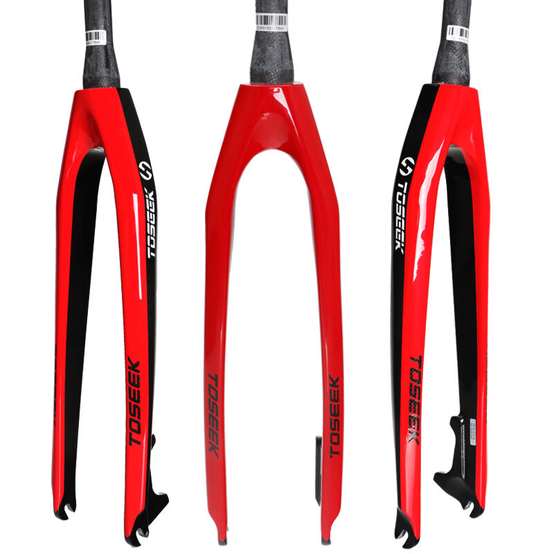 TOSEEK Full Carbon Fiber Bike Rigid Disc Brake Forks Tapered Fork 26/27