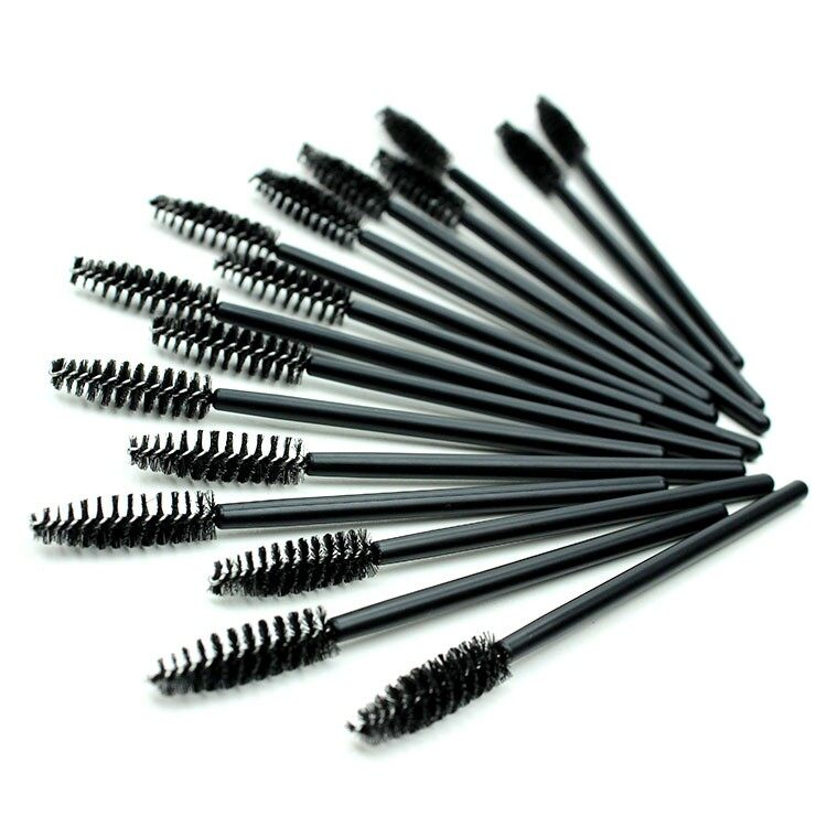 50 Cái Một Gói Bàn Chải Mascara Mắt Dùng Một Lần Dụng Cụ Uốn Cong Lông Mi Rắn Xoắn Ốc Bàn Chải Lông Mày Lược Trang Điểm