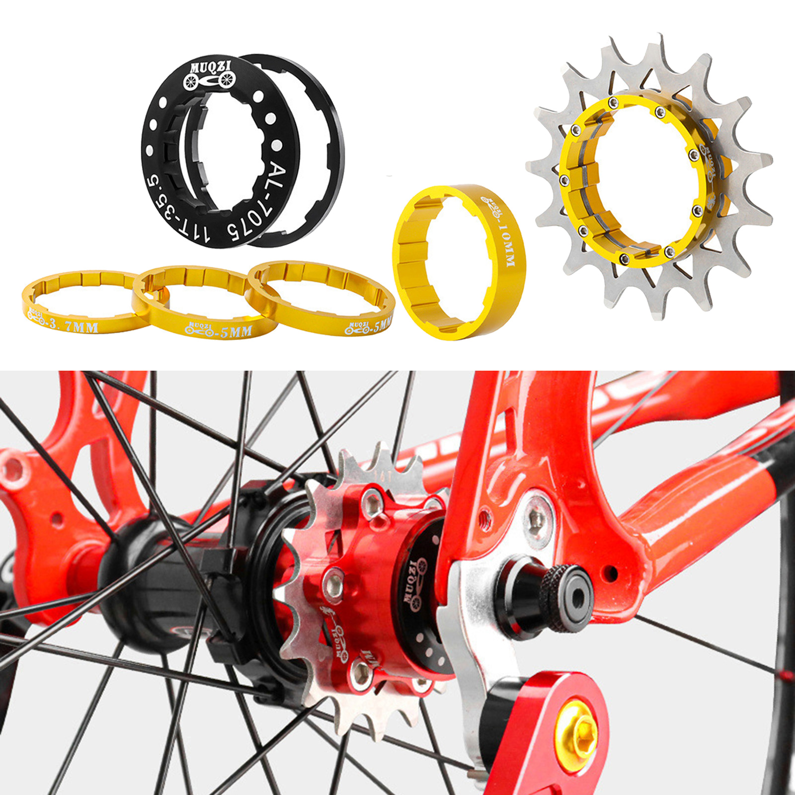 Blesiya Bộ Bánh Đà Đơn Tốc Độ 15T Cho Xe Đạp Bộ Chuyển Đổi Xe Đạp Leo Núi