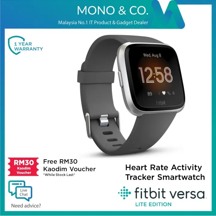 fitbit versa lite smartwatch activity tracker with voucher