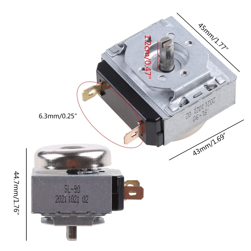 Bộ Điều Khiển Thời Gian Công Tắc Hẹn Giờ Bộ Hẹn Giờ Thay Thế Trục Tròn 90 Phút 90 M Cho Phụ Tùng Bếp Lò Vi Sóng Điện Tử