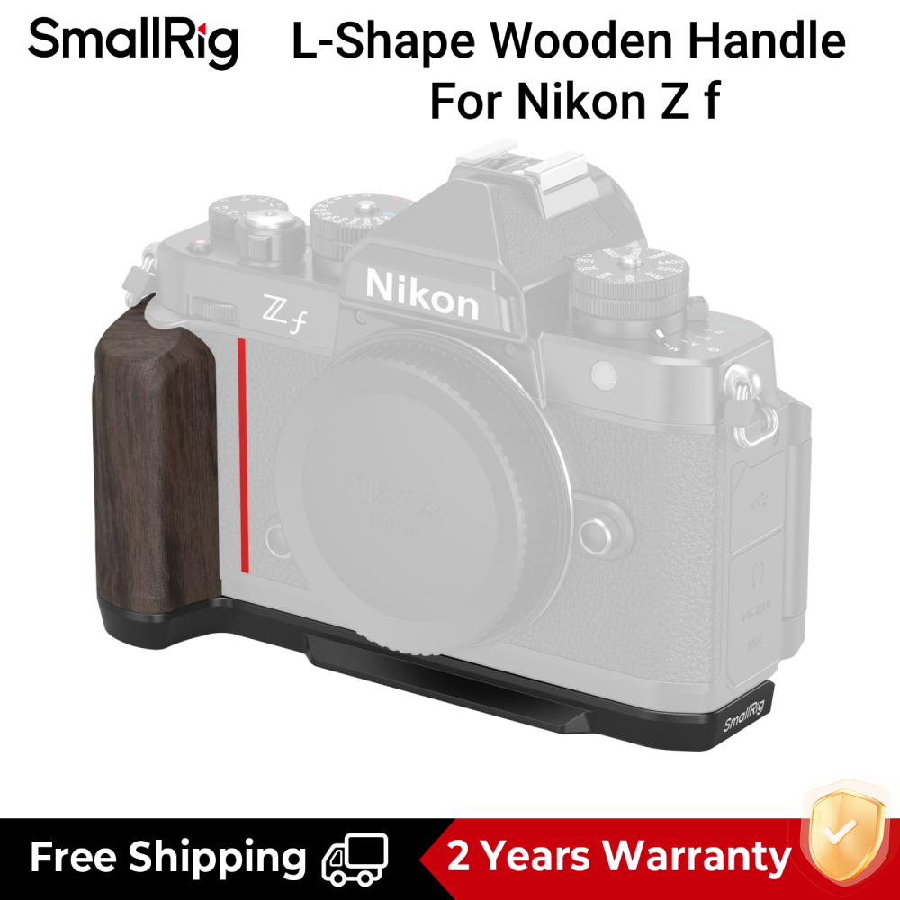 SmallRig ZF Camera Cage L-Shape Bracket Wooden Handle cho Nikon Z f 4262 / 4261 / 4801